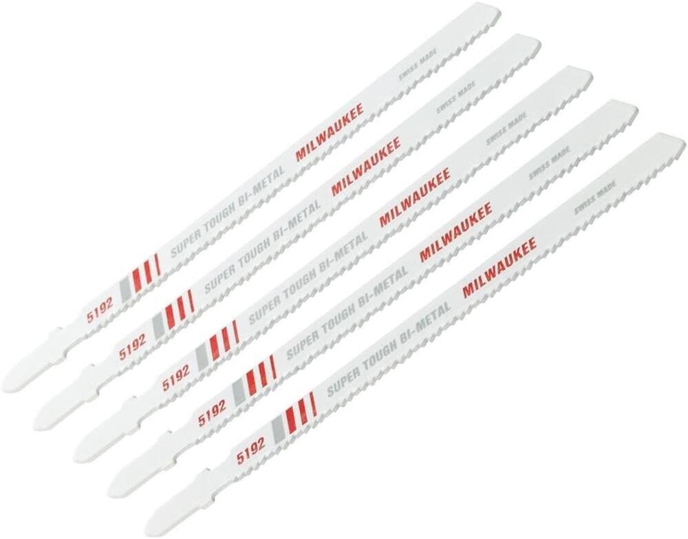 Milwaukee 48-42-5192 5-1/4 in. 14 TPI T-Shank Bi-Metal Jig Saw Blade - pack of 5